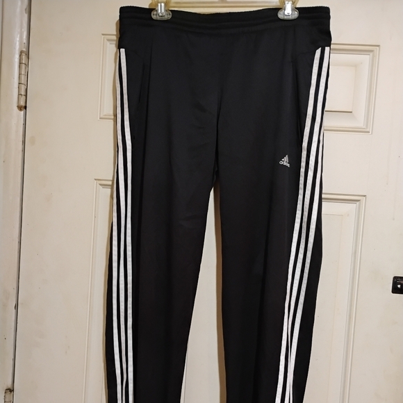 Adidas Three Stripe Zip Up Ankle Size Small Tie String Waste - Picture 1 of 9